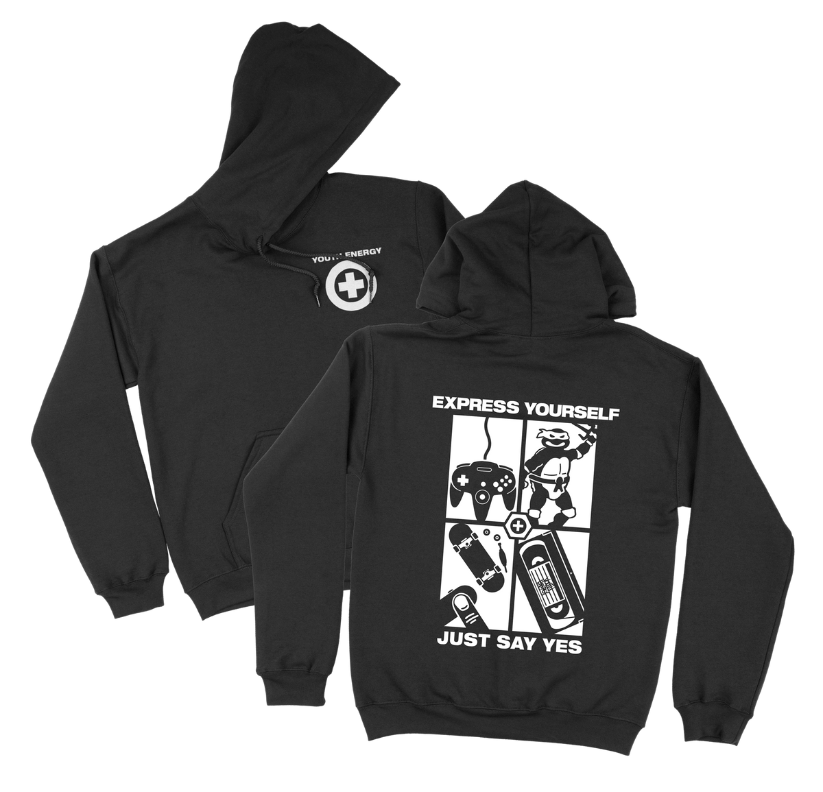 EXPRESS YOURSELF • BLACK HOODIE